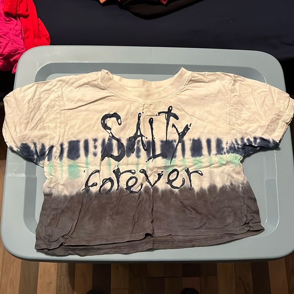 Medium Salty forever Myrtle beach crop top